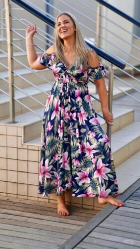 Rachel - Navy Blue  Pink Floral 1